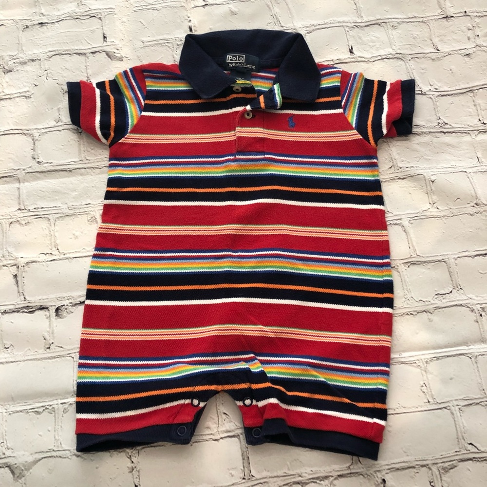 Navy and red stripe Ralph Lauren shortall